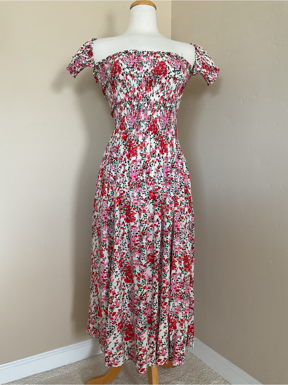 Lulus Off The Shoulder Dress Floral Print Size M